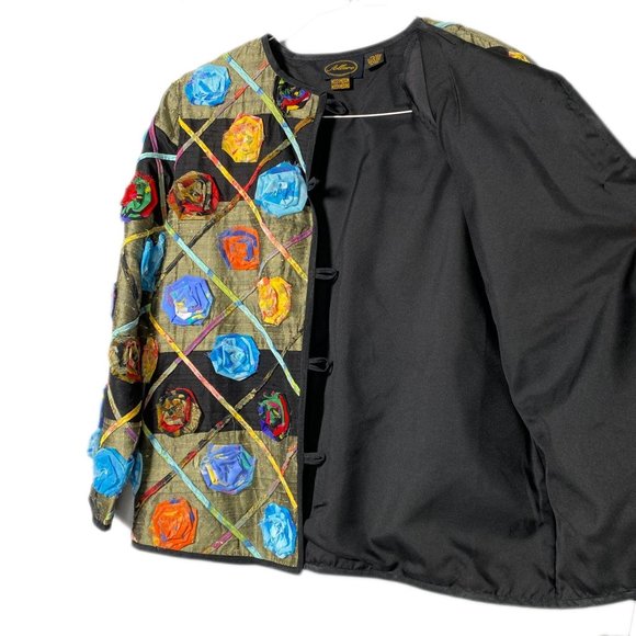 Vintage ALLURE Roses Jacket Patchwork Blazer - Picture 7 of 10